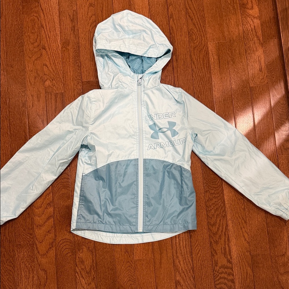 Under Armour Sky Blue and Gray Hooded Jacket